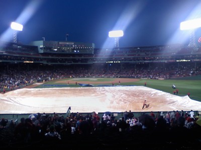 Fenway tarp off