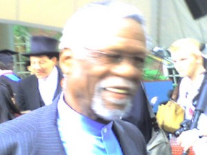 Bill Russell, HAA meeting Harvard